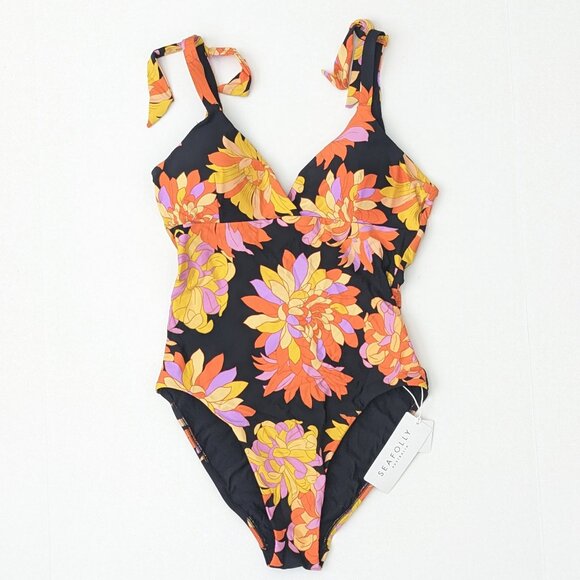 Seafolly COLLECTIVE WRAP FRONT CUP BRA - Top De Bikini - Black/negro